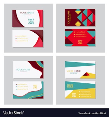 P simple id card with logo or icon for your vector image