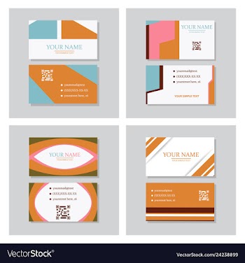 P simple id card with logo or icon for your vector image