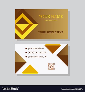 P simple id card with logo or icon for your vector image