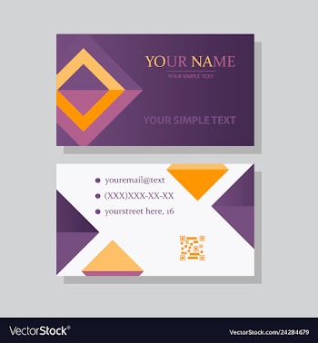 P simple id card with logo or icon for your vector image