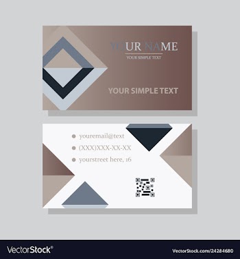 P simple id card with logo or icon for your vector image
