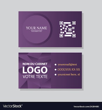 P simple id card with logo or icon for your vector image