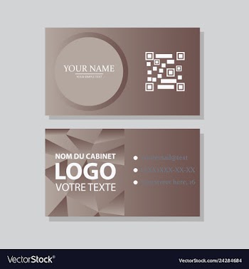 P simple id card with logo or icon for your vector image