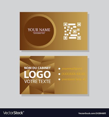 P simple id card with logo or icon for your vector image