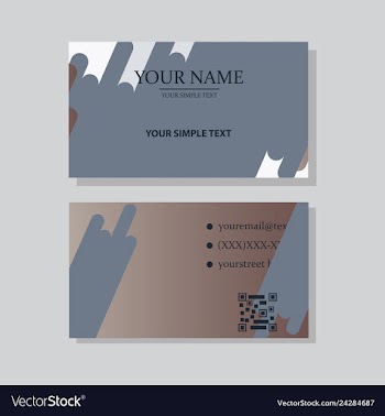 P simple id card with logo or icon for your vector image