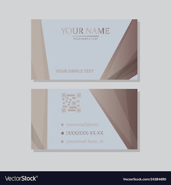 P simple id card with logo or icon for your vector image