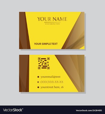P simple id card with logo or icon for your vector image