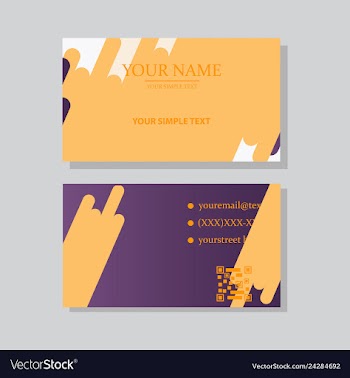 P simple id card with logo or icon for your vector image