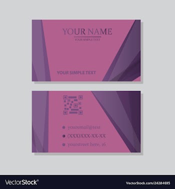 P simple id card with logo or icon for your vector image