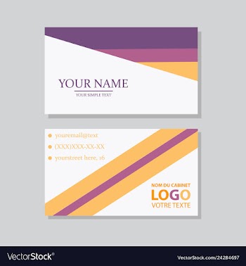 P simple id card with logo or icon for your vector image