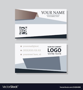 P simple id card with logo or icon for your vector image