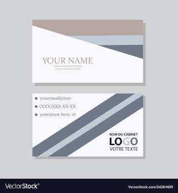 P simple id card with logo or icon for your vector image
