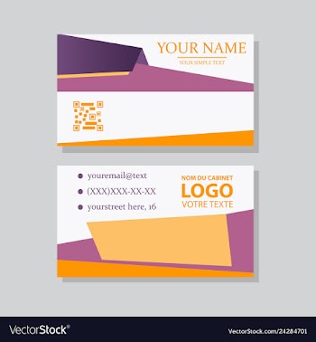 P simple id card with logo or icon for your vector image
