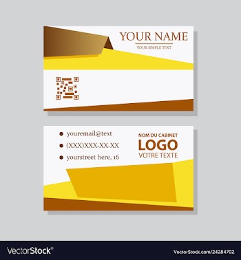 P simple id card with logo or icon for your vector image