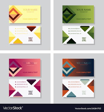 P simple id card with logo or icon for your vector image