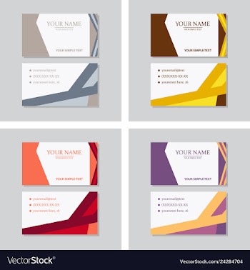 P simple id card with logo or icon for your vector image