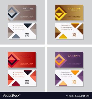 P simple id card with logo or icon for your vector image