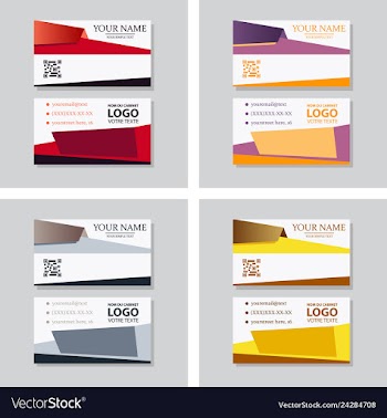 P simple id card with logo or icon for your vector image