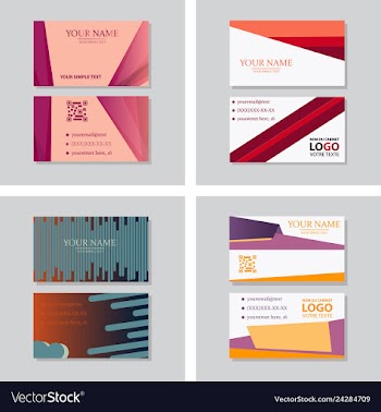 P simple id card with logo or icon for your vector image