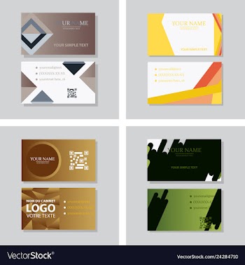 P simple id card with logo or icon for your vector image