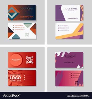 P simple id card with logo or icon for your vector image