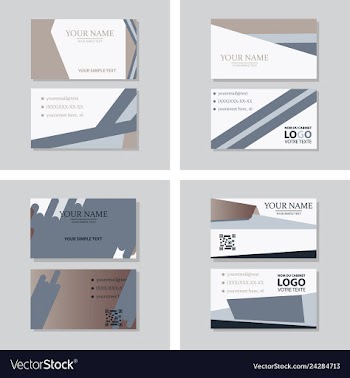 P simple id card with logo or icon for your vector image