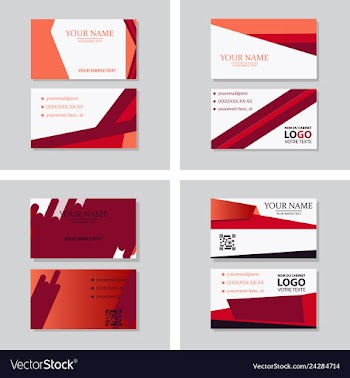 P simple id card with logo or icon for your vector image