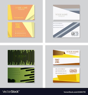 P simple id card with logo or icon for your vector image