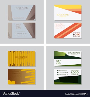 P simple id card with logo or icon for your vector image
