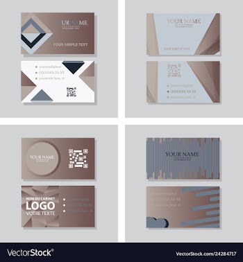 P simple id card with logo or icon for your vector image