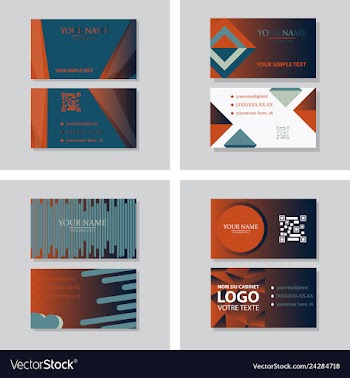 P simple id card with logo or icon for your vector image