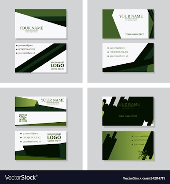 P simple id card with logo or icon for your vector image