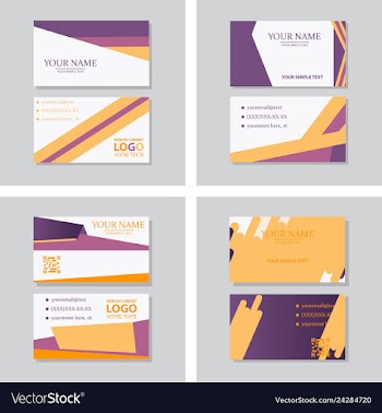 P simple id card with logo or icon for your vector image