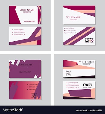 P simple id card with logo or icon for your vector image