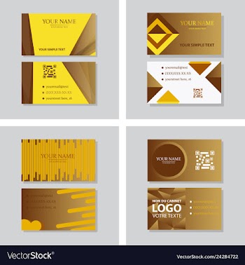 P simple id card with logo or icon for your vector image