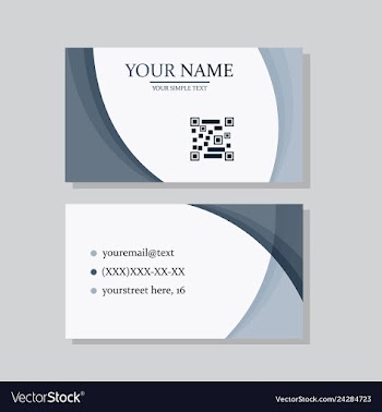 P simple id card with logo or icon for your vector image