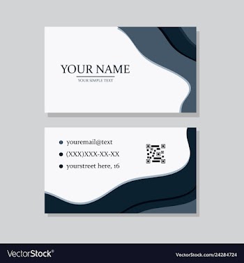 P simple id card with logo or icon for your vector image
