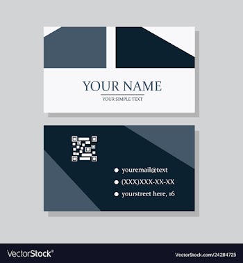 P simple id card with logo or icon for your vector image