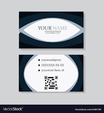 P simple id card with logo or icon for your vector image