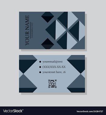 P simple id card with logo or icon for your vector image