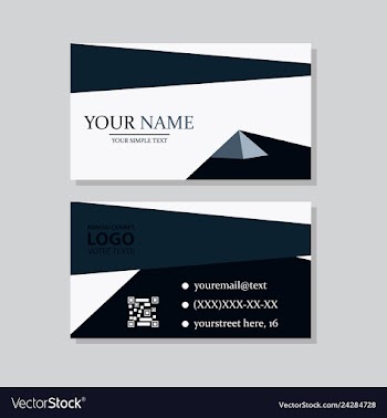 P simple id card with logo or icon for your vector image