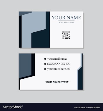 P simple id card with logo or icon for your vector image