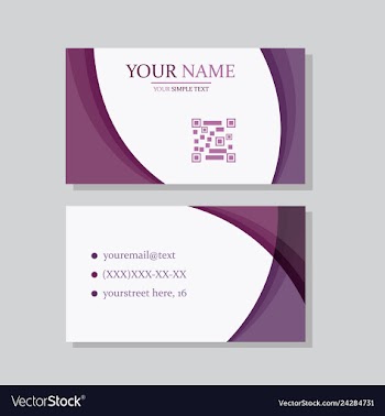 P simple id card with logo or icon for your vector image