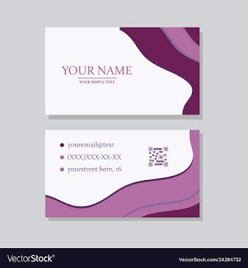 P simple id card with logo or icon for your vector image