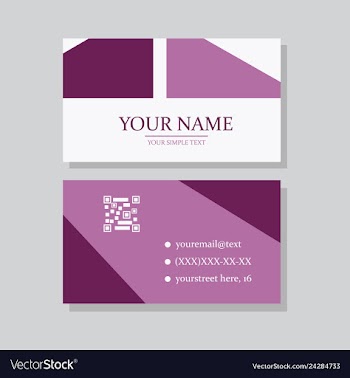 P simple id card with logo or icon for your vector image