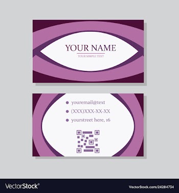 P simple id card with logo or icon for your vector image