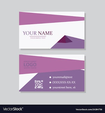 P simple id card with logo or icon for your vector image