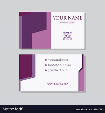 P simple id card with logo or icon for your vector image