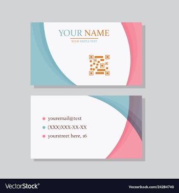 P simple id card with logo or icon for your vector image