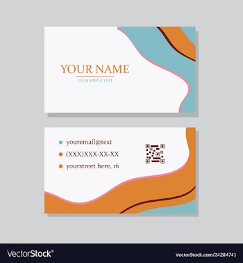 P simple id card with logo or icon for your vector image